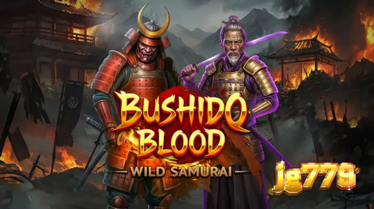 Interface do slot Bushido Blood em um dispositivo móvel